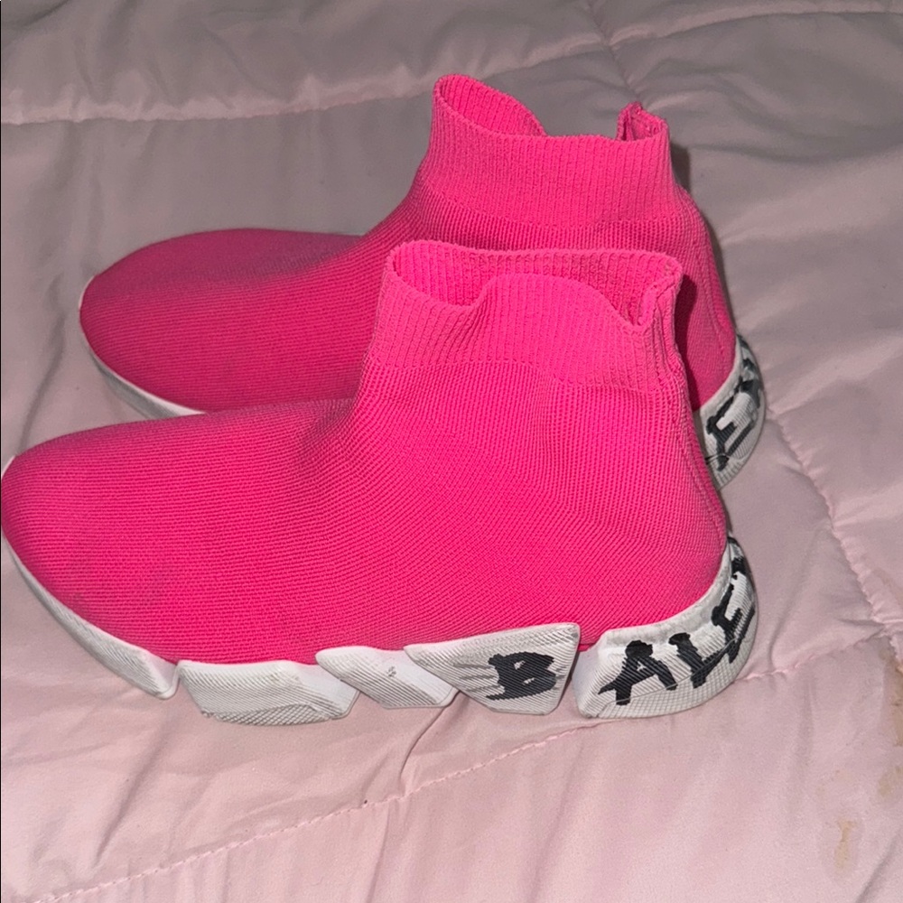 Balenciaga Pink Sock Sneakers